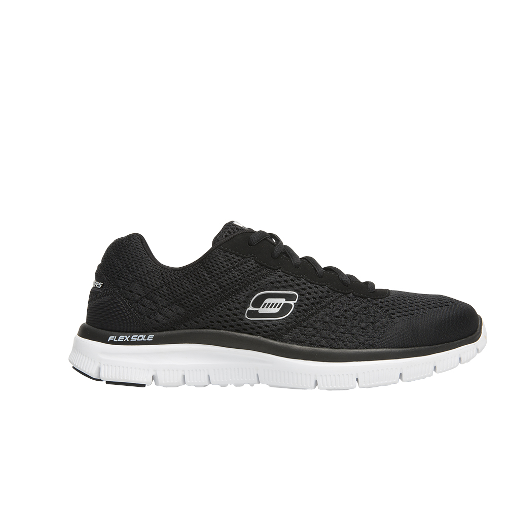 Skechers Flex Advantage-cover Action Blackwhite Rrp139.90 - The Empire