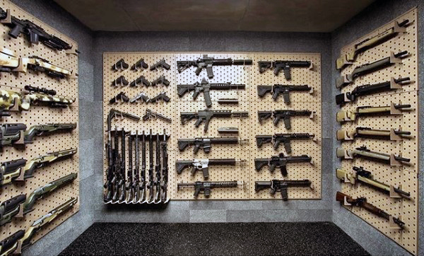 clean-gun-room-design-ideas-with-wall-shelves